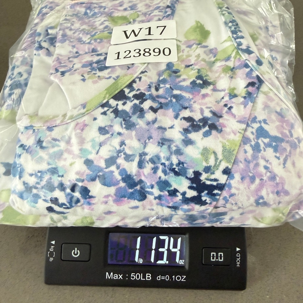 Soft Surroundings Tranquility Bamboo Robe & Nightgown M Soft Floral Sleepwear - Picture 14 of 15